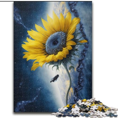 Universum-Sonnenblumen-Puzzle, 1000 Teile, anspruchsvolles Denkspiel, entspannendes Spielzeug für Teenager, Größe 50x75cm von LYXIANY