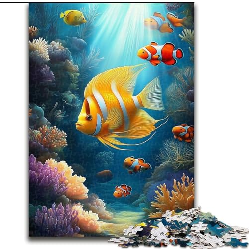 Unterwasserfisch-Puzzle für Erwachsene und Teenager, anspruchsvolles Spiel und Lernspiel für die ganze Familie zum Geburtstag, Weihnachten (26x38cm) von LYXIANY