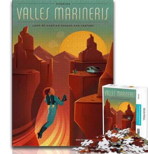 Valles Marineris Puzzles für Erwachsene und Jugendliche, Puzzle, Spielzeug, Lernspiele, Stressabbau, geeignet als Schreibtischdekoration, 50x75cm Valles Marineris Puzzles für Erwachsene und Jugendliche, Puzzle, Spielzeug, Lernspiele, Stressabbau, geeignet als Schreibtischdekoration, 50x75cm von LYXIANY