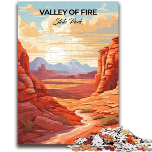 Valley of Fire State Park Puzzle für Teenager, 1000 Teile, für Alter 14+, lustige Spiele, lustige Aktivitäten zu Hause, Geburtstagsgeschenke, Reisegeschenke, 1000 Stück (26x38cm) von LYXIANY