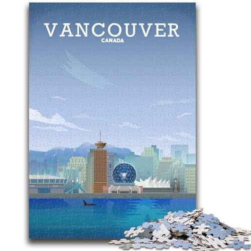 Vancouver, Kanada, Reise-Puzzle, 1000 Teile, für Erwachsene und Jugendliche, lustige Spiele, Wanddekoration, einzigartige Geburtstags, 1000 Teile (50x75cm) von LYXIANY