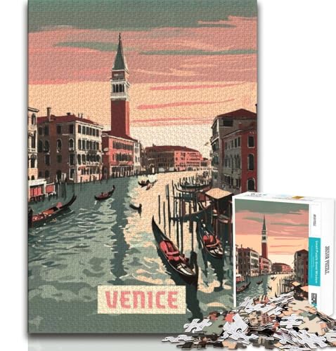 Venedig 1000-teiliges Puzzle für Erwachsene und Jugendliche, Quizspiel, Wanddekoration, einzigartige Geburtstags, 50x75cm Venedig 1000-teiliges Puzzle für Erwachsene und Jugendliche, Quizspiel, Wanddekoration, einzigartige Geburtstags, 50x75cm von LYXIANY