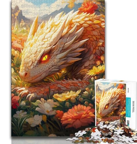 Weißer Babydrache, 1000-teiliges Puzzle für Erwachsene und Jugendliche, Quizspiel, Wanddekoration, einzigartige Geburtstags, 50x75cm Weißer Babydrache, 1000-teiliges Puzzle für Erwachsene und Jugendliche, Quizspiel, Wanddekoration, einzigartige Geburtstags, 50x75cm von LYXIANY