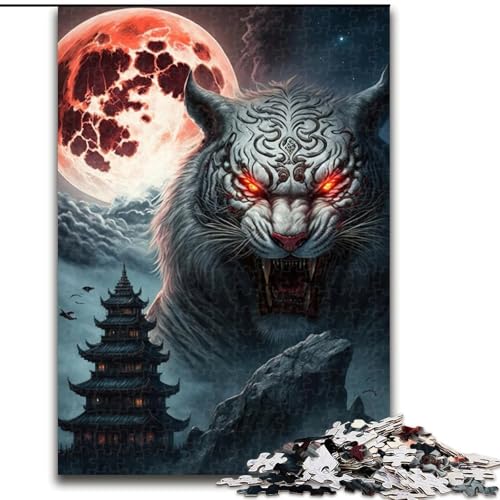 Weißer Tiger, 1000 Teile, Puzzle für Jugendliche ab 14 Jahren, Geschenkideen zur Heimdekoration (50x75cm) von LYXIANY