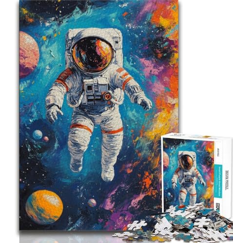 Weltraum-Astronauten-Puzzle, 1000 Teile, für Erwachsene und Jugendliche, Stressabbau, schwierige Herausforderung, stärkt die Liebe zwischen Paaren (38x26cm) von LYXIANY