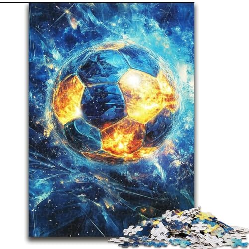 Weltraum-Fußball-Puzzles für Erwachsene und Jugendliche, Staycation-Zeit totschlagen, jedes Teil ist einzigartig – anspruchsvolles Familienspiel (26x38cm) von LYXIANY