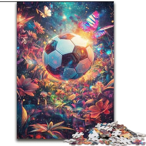 Weltraum-Fußball-Puzzles für Teenager, 1000 Teile, für 14+, trainieren Sie Ihr Gehirn und Ihre Hände, Weihnachtsspielgeschenke (50x75cm) von LYXIANY
