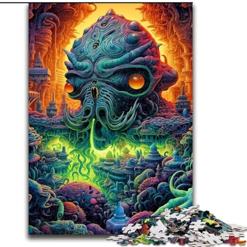 Weltraummonster-Puzzles für Erwachsene und Teenager, Lernspiel, Herausforderung, Spielzeug, Geburtstagsgeschenk, Geschenke, Wandkunst (50x75cm) von LYXIANY