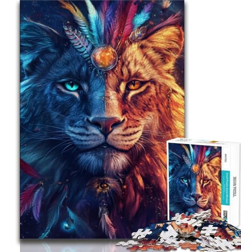 Wilde Löwenkatze, 1000-teiliges Puzzle für Erwachsene und Jugendliche, Quizspiel, Wanddekoration, einzigartige Geburtstags, 50x75cm Wilde Löwenkatze, 1000-teiliges Puzzle für Erwachsene und Jugendliche, Quizspiel, Wanddekoration, einzigartige Geburtstags, 50x75cm von LYXIANY