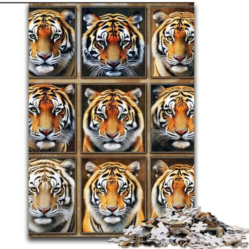 Wolf-Collage-Puzzle für Erwachsene, 1000 Teile, anspruchsvolles Spielspielzeug, jedes Teil ist einzigartig – anspruchsvolles Familienspaßspiel (Größe 50x75cm) von LYXIANY