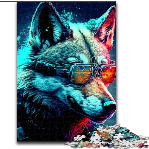 Wolf-Puzzle, 1000 Teile, anspruchsvolles Denkspiel, entspannendes Spielzeug für Teenager, Größe 50x75cm von LYXIANY