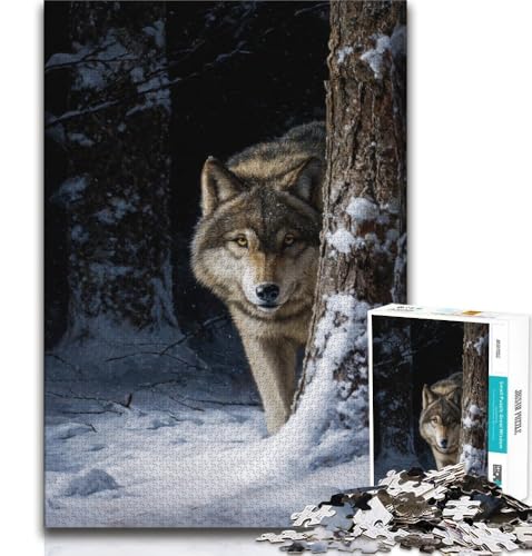 Wolf-Puzzles mit 1000 Teilen für Teenager, Lernspiele, Heimdekoration, Geschenk für die ganze Familie (50x75cm) von LYXIANY