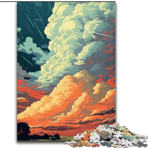 Wolkenmalerei-Puzzle für 1000 Teile aus Holz, anspruchsvolles Denkspiel für Teenager, Spaß für den Spieleabend mit der Familie, Größe 50x75cm von LYXIANY