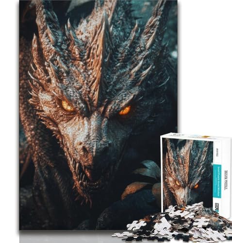 Wütender Drache, 1000-teiliges Puzzle für Erwachsene und Jugendliche, Quizspiel, Wanddekoration, einzigartige Geburtstags, 50x75cm Wütender Drache, 1000-teiliges Puzzle für Erwachsene und Jugendliche, Quizspiel, Wanddekoration, einzigartige Geburtstags, 50x75cm von LYXIANY