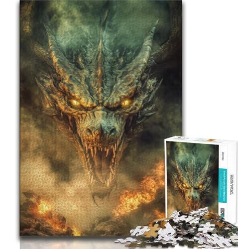 Wütender Drache Puzzle für Erwachsene 1000 Teile Puzzle, Denkspiel Wanddekoration Einzigartige Geburtstags 50x75cm Wütender Drache Puzzle für Erwachsene 1000 Teile Puzzle, Denkspiel Wanddekoration Einzigartige Geburtstags 50x75cm von LYXIANY