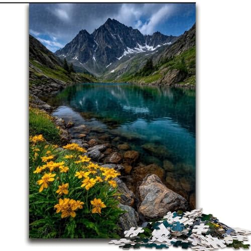 Wunderschöne Berge und Seen Puzzle für Erwachsene, 1000 Teile Puzzle, Familienunterhaltungsspielzeug ganze Familie (26x38cm) von LYXIANY