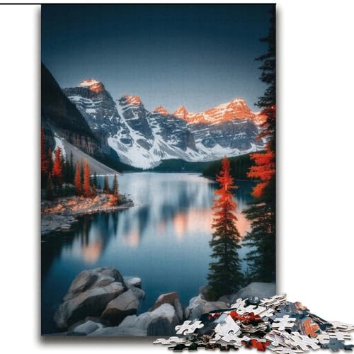 Wunderschöne Berge und Seen Puzzle für Teenager, 2000 Teile, Lernspiele, Heimdekoration, geeignet für die Schreibtischdekoration (70x100cm) von LYXIANY