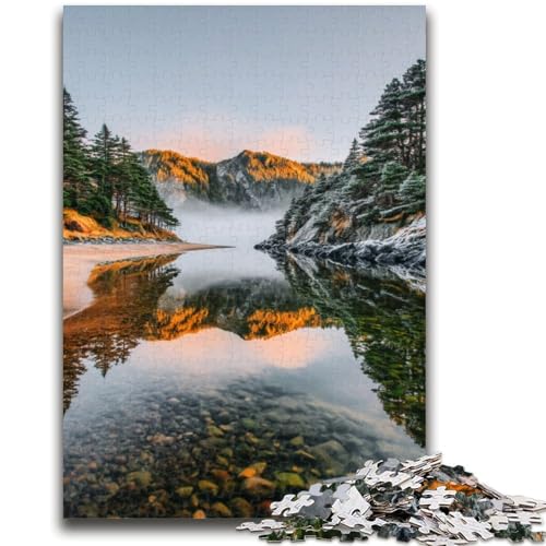 Wunderschöne Berge und Seen Puzzles für Erwachsene und Teenager Entspannungsspiele ganze Familie (50x75cm) von LYXIANY