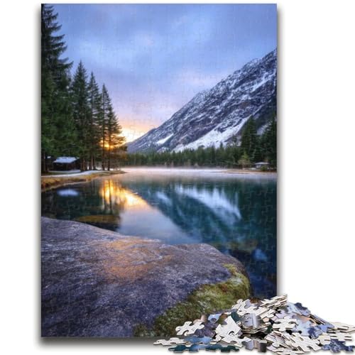 Wunderschöne Berge und Seen Puzzles für Erwachsene und Teenager Familienspaßspiele ganze Familie (50x75cm) von LYXIANY