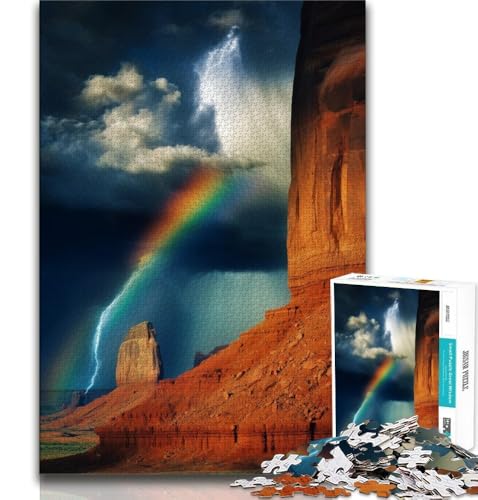 Wunderschöne Bergfluss-Puzzles für Erwachsene und Jugendliche, 1000 Teile, helfen dem Gehirn, süchtig machendes Spielzeug zu trainieren, um Geduld zu fördern, geeignet für Paare (75x50cm) von LYXIANY