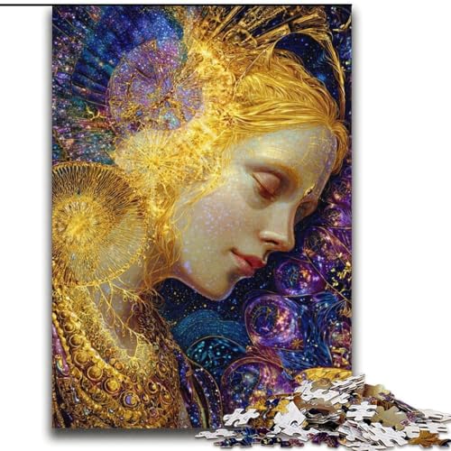 Wunderschöne Golden Girl-Puzzles für Erwachsene und Teenager, 2000 Teile, geeignet für Personen ab 14 Jahren, Geschenkideen zur Heimdekoration (70x100cm) von LYXIANY