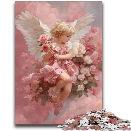 Wunderschöne kleine Engel-Puzzles für Teenager, 1000 Teile, Lernspielzeug, Familienspiele mit passendem Poster und Quizblatt (38x52cm) von LYXIANY