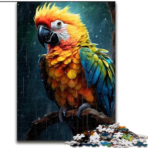 Wunderschönes Papageien-Puzzle für Erwachsene, 1000 Puzzles, interaktives Familienspiel, Denksportaufgabe, Lernspielzeug, Größe 50x75cm von LYXIANY