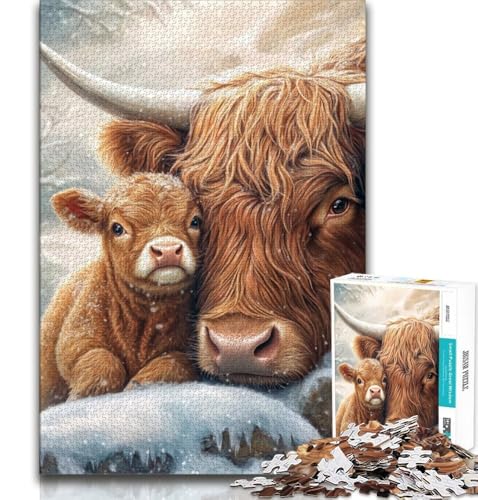 Yak 1000-teiliges Puzzle für Erwachsene und Jugendliche, Quizspiel, Wanddekoration, einzigartige Geburtstags, 38x26cm von LYXIANY
