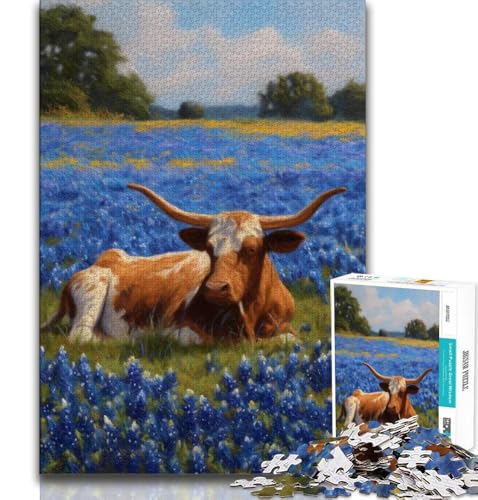 Yak-Ölgemälde, 1000-teiliges Puzzle für Erwachsene und Jugendliche, Quizspiel, Wanddekoration, einzigartige Geburtstags, 38x26cm von LYXIANY
