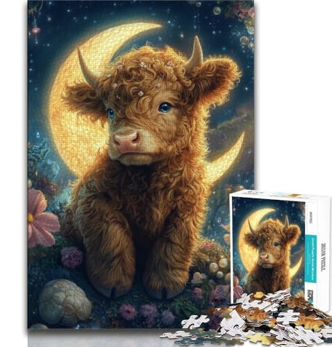 Yak-Puzzle mit 1000 Teilen für Teenager, Denkspiel, Wanddekoration, einzigartige Geburtstags (38x26cm) von LYXIANY
