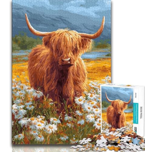 Yak- und Blumen-Puzzle für Erwachsene, 1000-teiliges Puzzle, Denkspiel, Wanddekoration, einzigartige Geburtstags, 50x75cm Yak- und Blumen-Puzzle für Erwachsene, 1000-teiliges Puzzle, Denkspiel, Wanddekoration, einzigartige Geburtstags, 50x75cm von LYXIANY