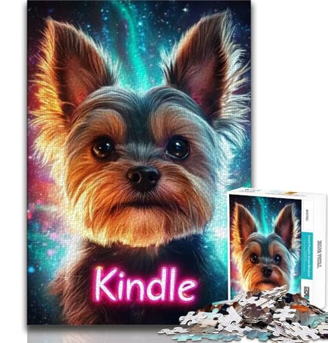 Yorkshire Terrier 1000-teiliges Puzzle für Erwachsene und Jugendliche, Quizspiel, Wanddekoration, einzigartige Geburtstags, 38x26cm von LYXIANY