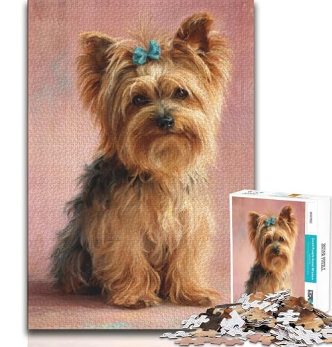 Yorkshire Terrier Puzzle 1000 Teile für Erwachsene, anspruchsvolles Spiel und Familienspiel, ganze Familie (50x75cm) von LYXIANY