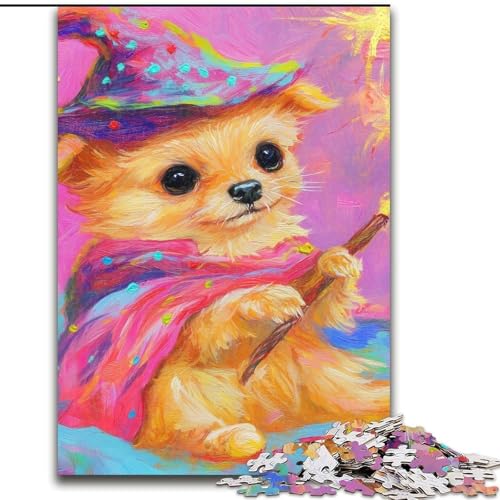 Zaubererhund-Puzzles für Erwachsene und Jugendliche, Spielzeug, Lernspiele, Stressabbau, Wichtelgeschenke für Kinder ab 14 Jahren (26x38cm) von LYXIANY