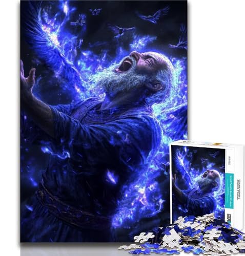 Zehn mittelalterliche Engelritter-Puzzles für Teenager, 1000 Teile, dekomprimierendes intellektuelles Lernspielzeug, tolle Geschenke und Spielzeuge (38x26cm) von LYXIANY