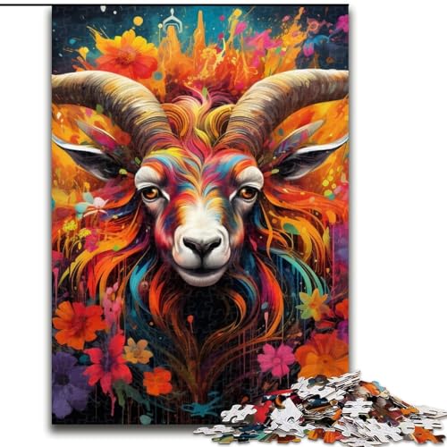 Ziegen-Puzzle mit 1000 Teilen für Erwachsene, anspruchsvolles Denkspiel für Teenager, Spaß für den Spieleabend mit der Familie, 50x75cm Ziegen-Puzzle mit 1000 Teilen für Erwachsene, anspruchsvolles Denkspiel für Teenager, Spaß für den Spieleabend mit der Familie, 50x75cm von LYXIANY