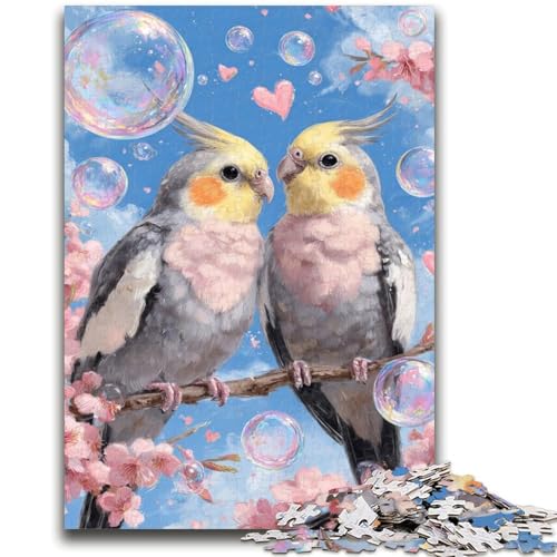 Zwei Papageien-Puzzles für Erwachsene, 1000 Teile, dekomprimierendes intellektuelles Lernspielzeug, geeignet als Schreibtischdekoration (38x26cm) von LYXIANY