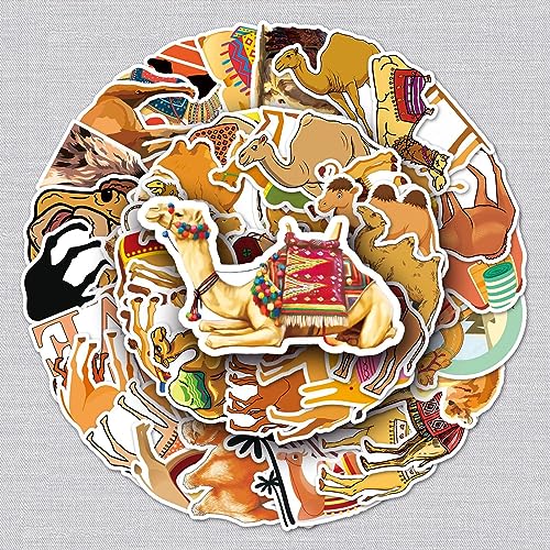 Camel Aufkleber Kamel Sticker Set 50 Stücke Niedlich Deko für Auto Laptop Skateboard Fahrrad Moped Motorrad Fahrrad Computer,Geeignet für Erwachsene Kinder von LYunMu