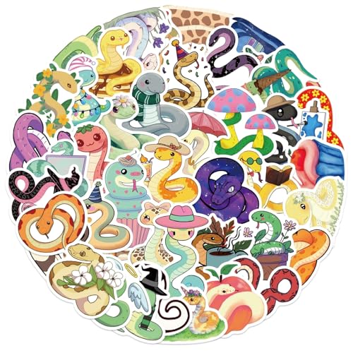 Die Schlange Aufkleber Snake Sticker Set 50 Stücke Niedlich Deko für Auto Laptop Skateboard Fahrrad Moped Motorrad Fahrrad Computer,Geeignet für Erwachsene Kinder Die Schlange Aufkleber Snake Sticker Set 50 Stücke Niedlich Deko für Auto Laptop Skateboard Fahrrad Moped Motorrad Fahrrad Computer,Geeignet für Erwachsene Kinder von LYunMu
