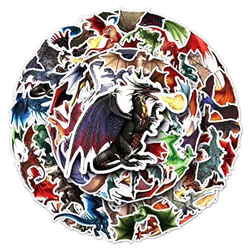 Drache Aufkleber Dragon Sticker Set 100 Stücke Niedlich Deko für Auto Laptop Skateboard Fahrrad Moped Motorrad Fahrrad Computer,Geeignet für Erwachsene Kinder von LYunMu
