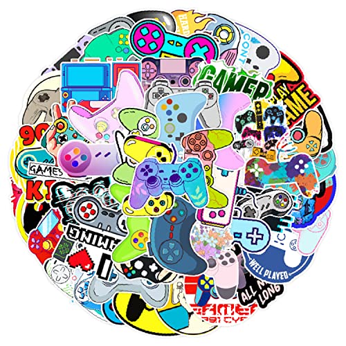 Gamepad Aufkleber Game Sticker Set 50 Stücke Cool Deko für Auto Laptop Skateboard Fahrrad Moped Motorrad Fahrrad Computer,Geeignet für Erwachsene Kinder von LYunMu