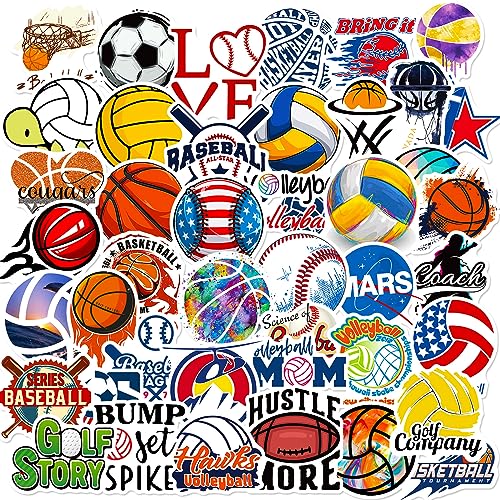 Gemischte Kugeln Aufkleber Baseball Fußball Basketball Sticker Set 50 Stücke Niedlich Deko für Auto Laptop Skateboard Fahrrad Moped Motorrad Fahrrad Computer,Geeignet für Erwachsene Kinder Gemischte Kugeln Aufkleber Baseball Fußball Basketball Sticker Set 50 Stücke Niedlich Deko für Auto Laptop Skateboard Fahrrad Moped Motorrad Fahrrad Computer,Geeignet für Erwachsene Kinder von LYunMu