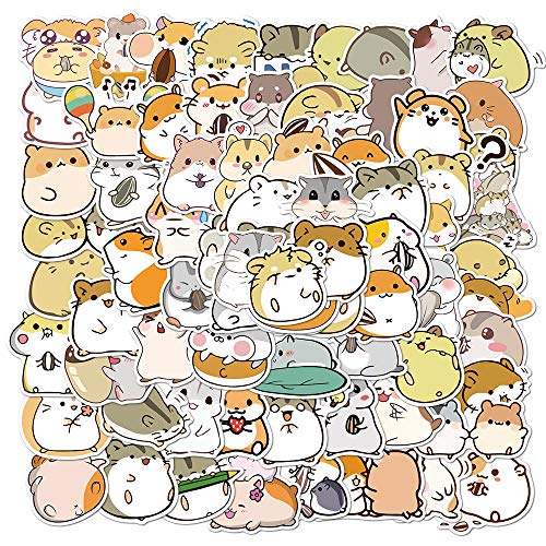 Hamster Aufkleber 100 Stück Scrapbooking Set Aesthetic Decals für Auto Motorräder Fahrrad Skateboard Snowboard Gitarre Wasserflaschen Gepäck Reisekoffer Laptop MacBook von LYunMu