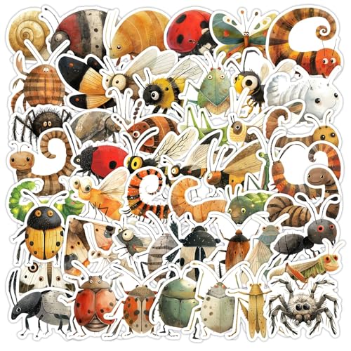 Insekten Aufkleber 50 Stücke Niedlich Deko für Auto Laptop Skateboard Fahrrad Moped Motorrad Fahrrad Computer,Geeignet für Erwachsene Kinder Insect ästhetisch Sticker Set Insekten Aufkleber 50 Stücke Niedlich Deko für Auto Laptop Skateboard Fahrrad Moped Motorrad Fahrrad Computer,Geeignet für Erwachsene Kinder Insect ästhetisch Sticker Set von LYunMu