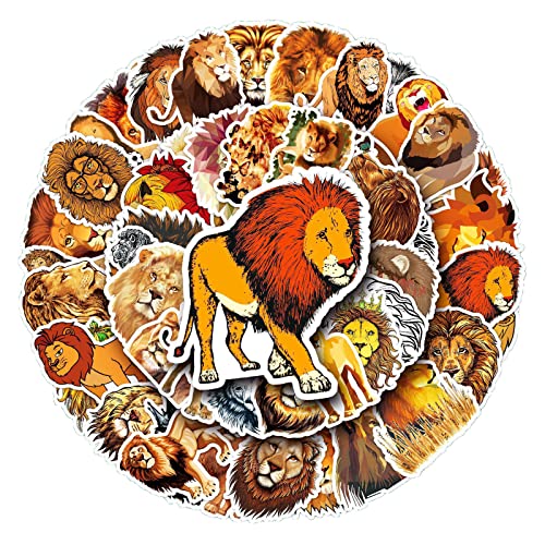 Lion Aufkleber Löwe Sticker Set 50 Stücke Niedlich Deko für Auto Laptop Skateboard Fahrrad Moped Motorrad Fahrrad Computer,Geeignet für Erwachsene Kinder Lion Aufkleber Löwe Sticker Set 50 Stücke Niedlich Deko für Auto Laptop Skateboard Fahrrad Moped Motorrad Fahrrad Computer,Geeignet für Erwachsene Kinder von LYunMu