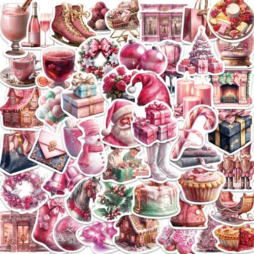 Rosa Weihnachten Aufkleber Christmas Day Sticker Set 50 Stücke Niedlich Deko für Auto Laptop Skateboard Fahrrad Moped Motorrad Fahrrad Computer,Geeignet für Erwachsene Kinder Rosa Weihnachten Aufkleber Christmas Day Sticker Set 50 Stücke Niedlich Deko für Auto Laptop Skateboard Fahrrad Moped Motorrad Fahrrad Computer,Geeignet für Erwachsene Kinder von LYunMu