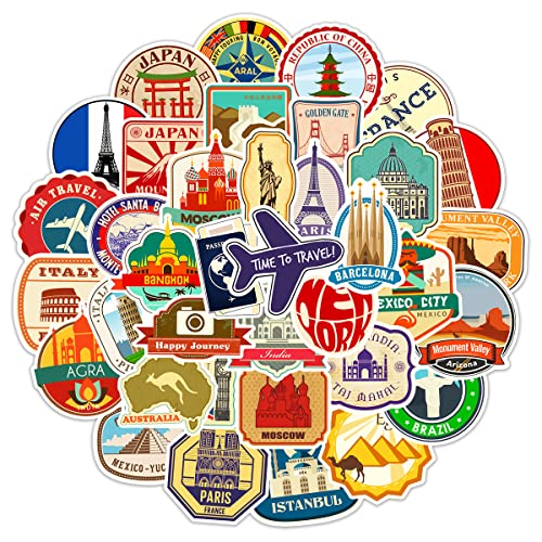 Vintage Reise Aufkleber Etiketten Retro Sticker Set 50 Stücke Niedlich Deko für Auto Laptop Skateboard Fahrrad Moped Motorrad Fahrrad Computer,Geeignet für Erwachsene Kinder Vintage Reise Aufkleber Etiketten Retro Sticker Set 50 Stücke Niedlich Deko für Auto Laptop Skateboard Fahrrad Moped Motorrad Fahrrad Computer,Geeignet für Erwachsene Kinder von LYunMu