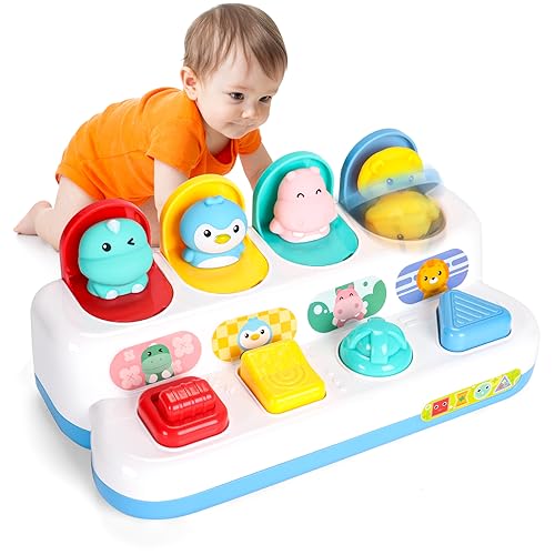 Pop up Baby Spielzeug ab 12 Monate, Montessori Spielzeug ab 1 Jahr Motorikspielzeug ab 6 Monten Frühe Entwicklung Ursache und Wirkung Lernspielzeug Baby Ostern Geschenk Jungen Mädchen von LZDMY
