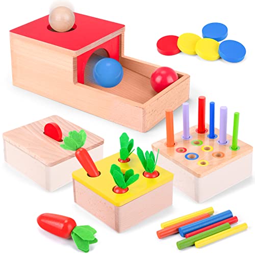 Holzspielzeug ab 1 Jahr | 4 in 1 Montessori Spielzeug Baby Motorikspielzeug ab 10 Monate Jungen Mädchen Objektpermanenz Sortierspiel Holzpuzzle für Kinder Ostern Weihnacht Geburtstag Neu Jahr Geschenk Holzspielzeug ab 1 Jahr | 4 in 1 Montessori Spielzeug Baby Motorikspielzeug ab 10 Monate Jungen Mädchen Objektpermanenz Sortierspiel Holzpuzzle für Kinder Ostern Weihnacht Geburtstag Neu Jahr Geschenk von LZDMY