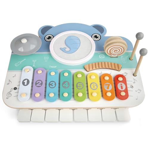 LZDMY Keyboard Kinder, 6-in-1 Schlagzeug Musikinstrumente für Kinder ab 1 2 3 Jahr mit Piano Xylophon Trommel,Baby Klavier Musikspielzeug für Geburtstag Ostern Weihnacht Geschenk Mädchen Junge LZDMY Keyboard Kinder, 6-in-1 Schlagzeug Musikinstrumente für Kinder ab 1 2 3 Jahr mit Piano Xylophon Trommel,Baby Klavier Musikspielzeug für Geburtstag Ostern Weihnacht Geschenk Mädchen Junge von LZDMY